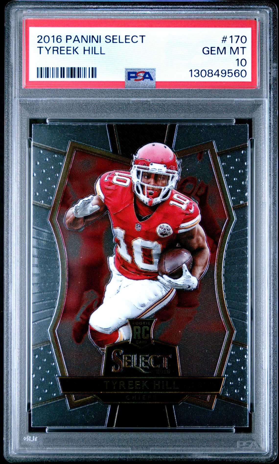 2016 Panini Select Tyreek Hill #170 Gem Mt 10 front