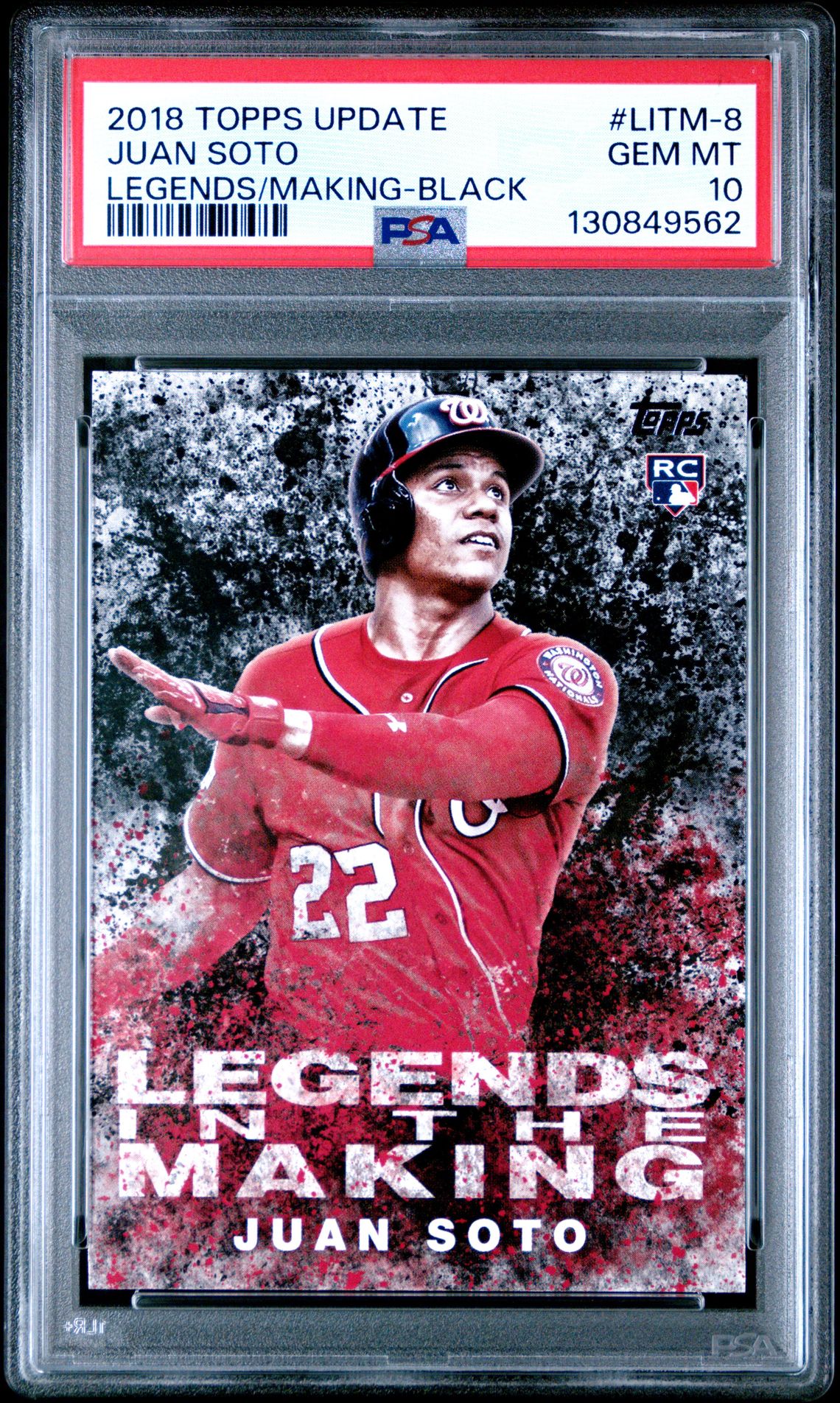 2018 Topps Update Legends In The Making Juan Soto #Litm-8 (Legends/Making-Black) Gem Mt 10 front