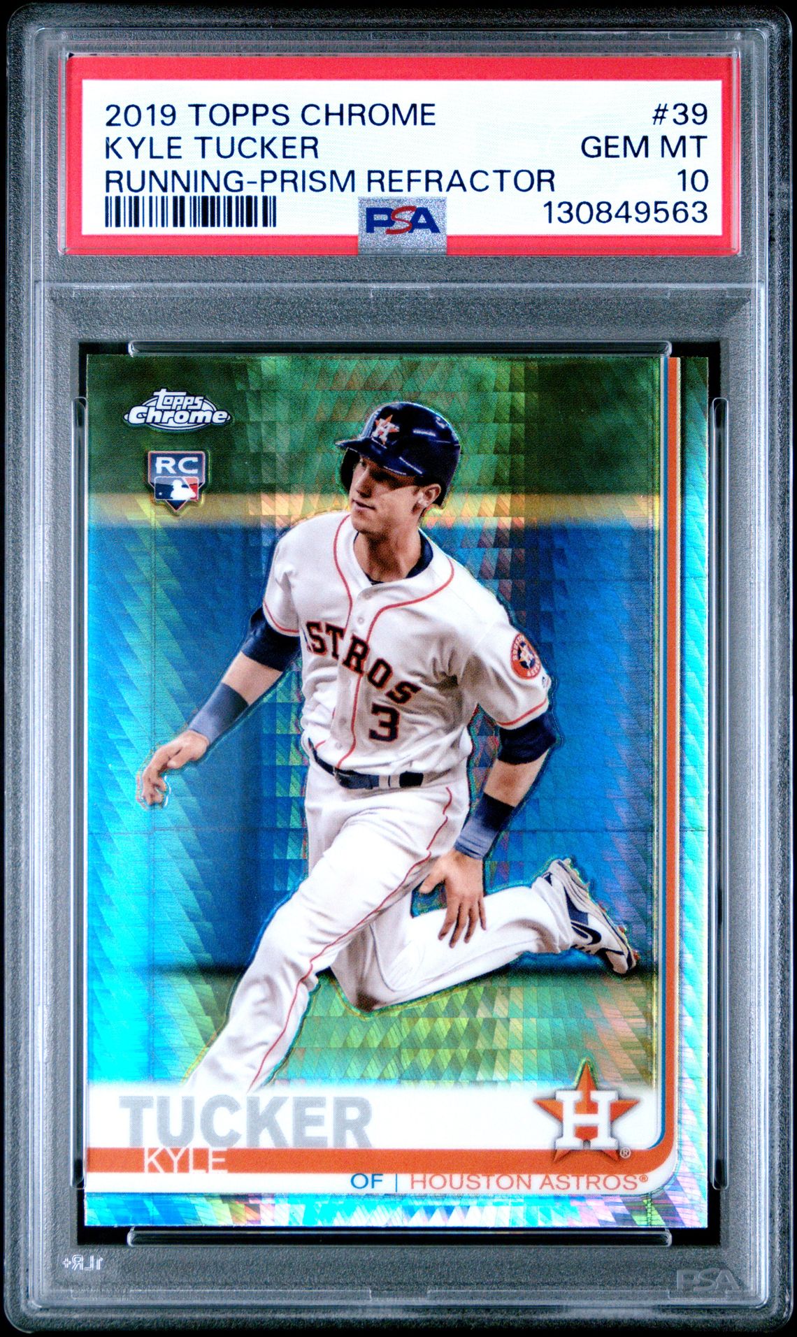 2019 Topps Chrome Kyle Tucker #39 (Running-Prism Refractor) Gem Mt 10 front