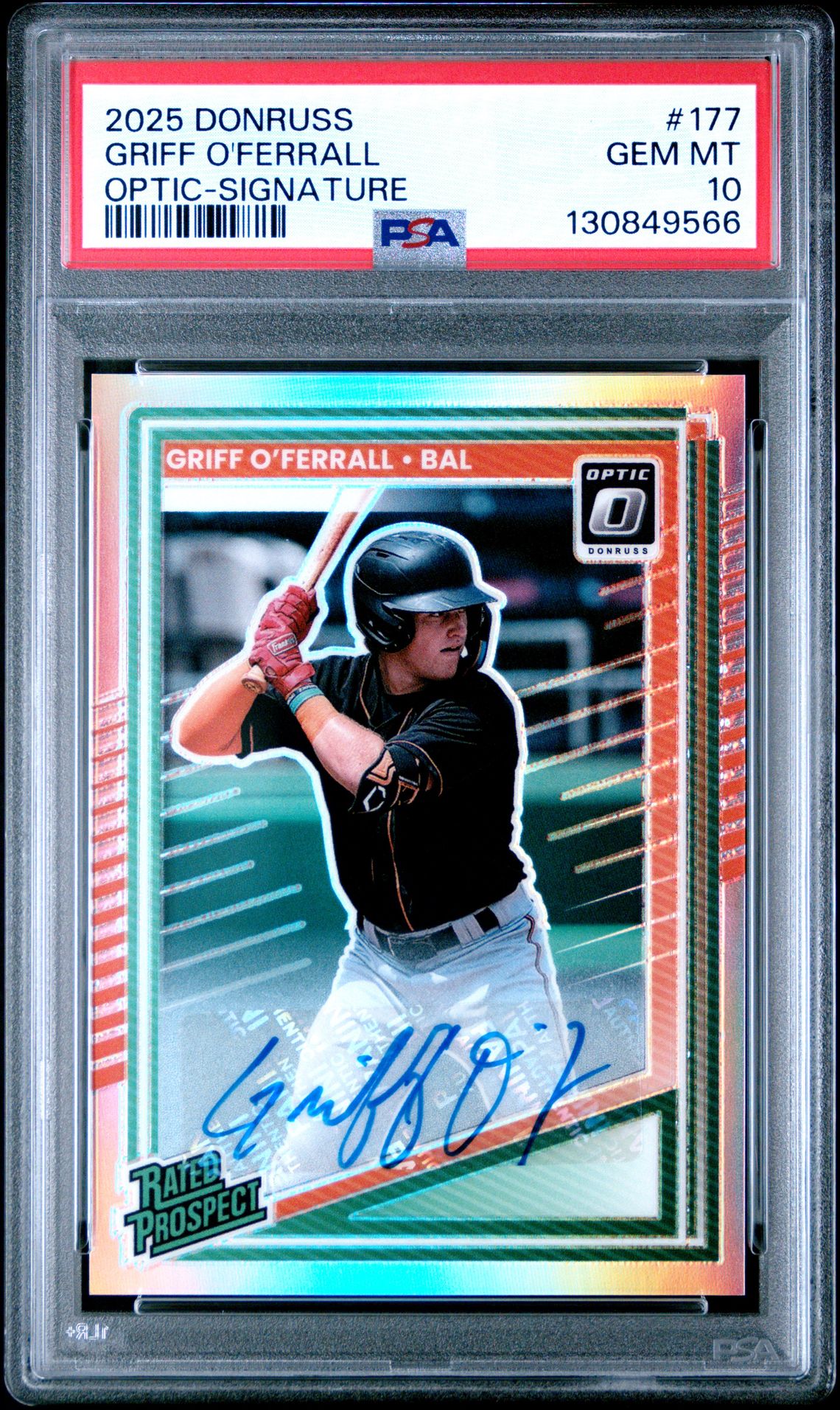 2025 Panini Donruss Griff O'ferrall #177 (Optic-Signature) Gem Mt 10 front