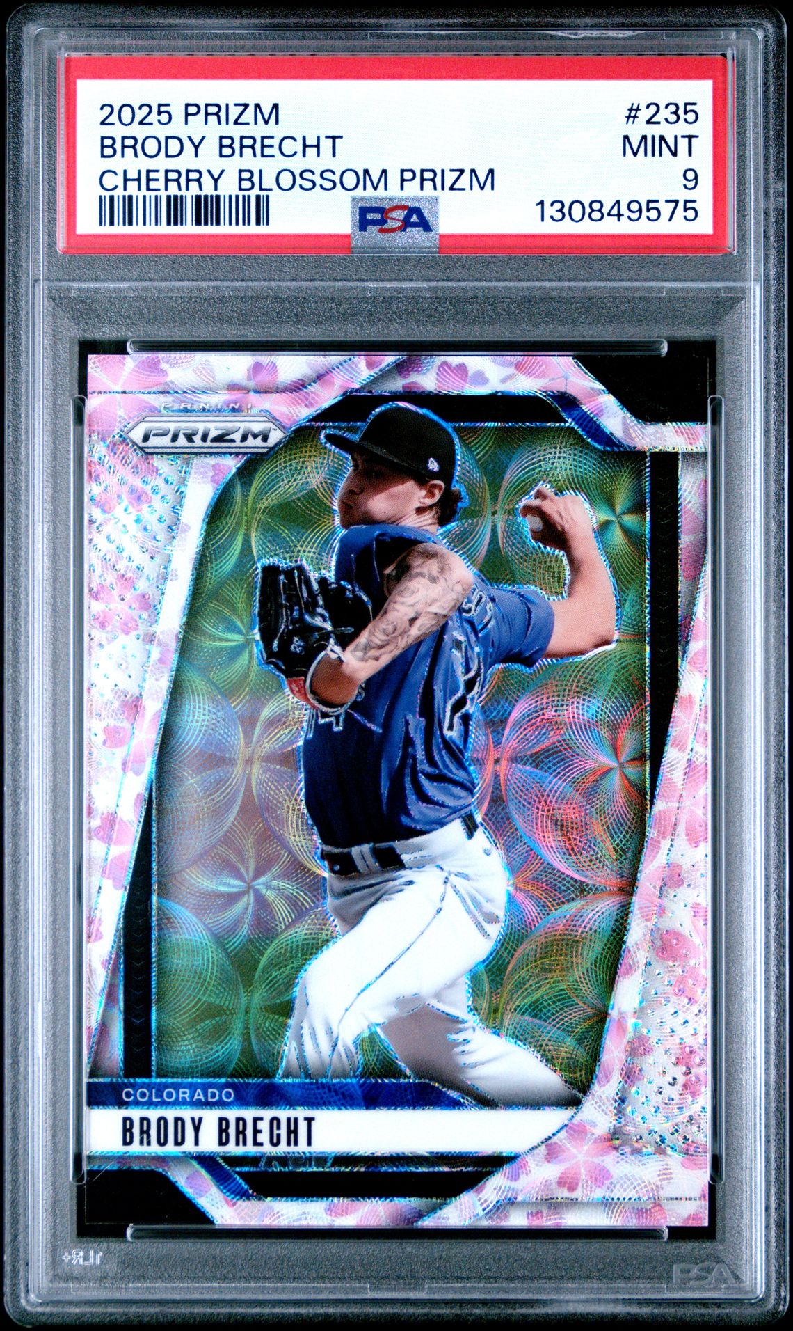 2025 Panini Prizm Brody Brecht #235 (Cherry Blossom Prizm) Mint 9 front