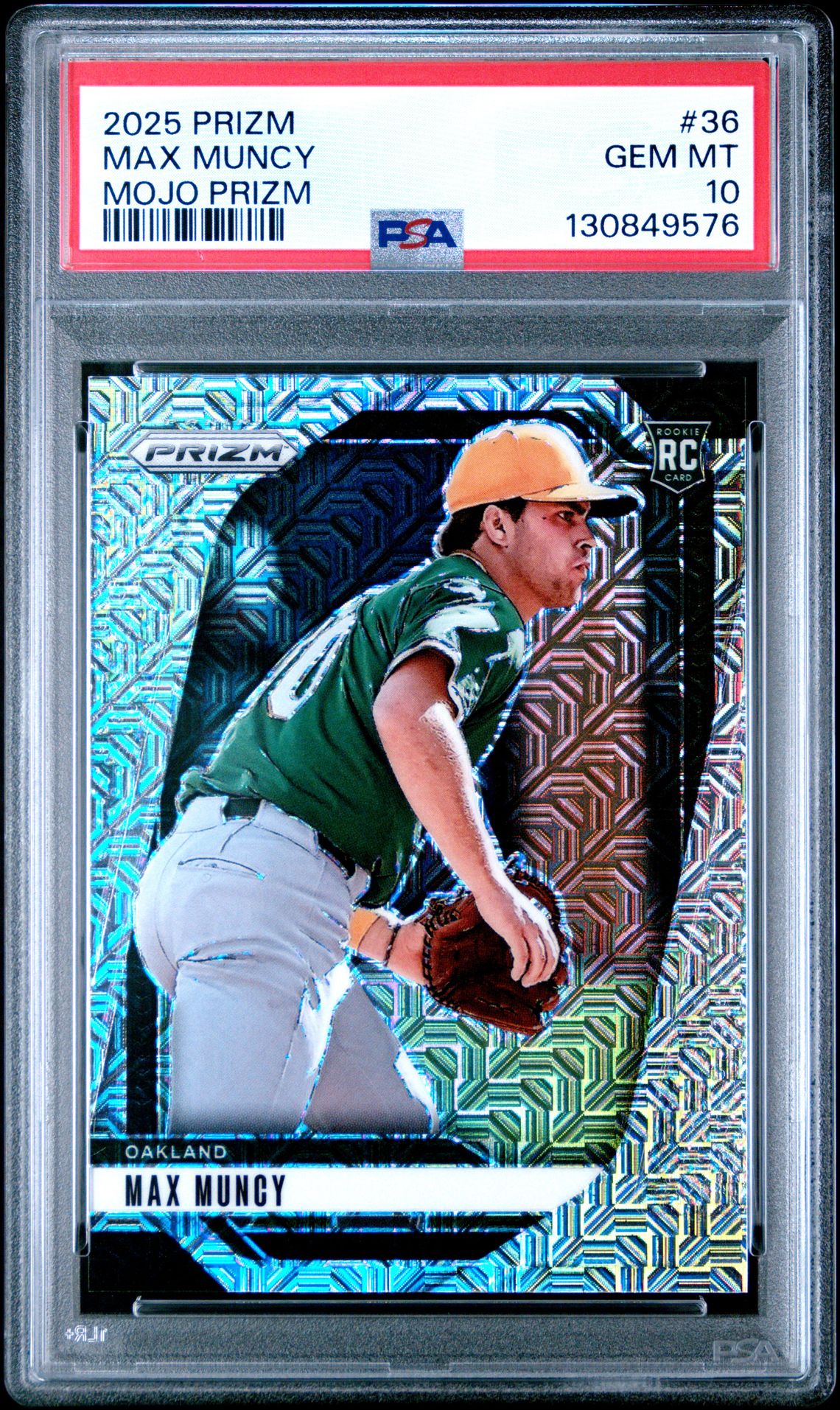 2025 Panini Prizm Max Muncy #36 (Mojo Prizm) Gem Mt 10 front