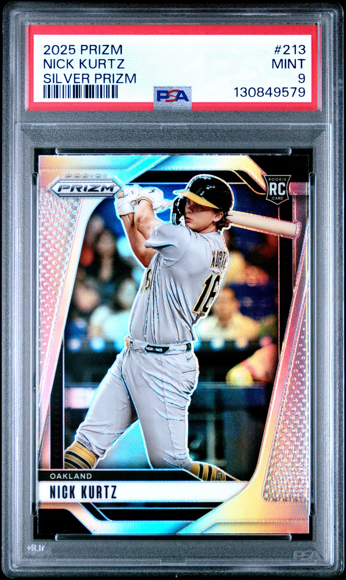 2025 Panini Prizm Nick Kurtz #213 (Silver Prizm) Mint 9 front