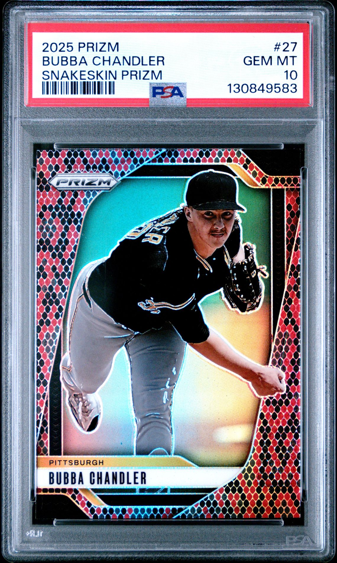 2025 Panini Prizm Bubba Chandler #27 (Snakeskin Prizm) Gem Mt 10 front