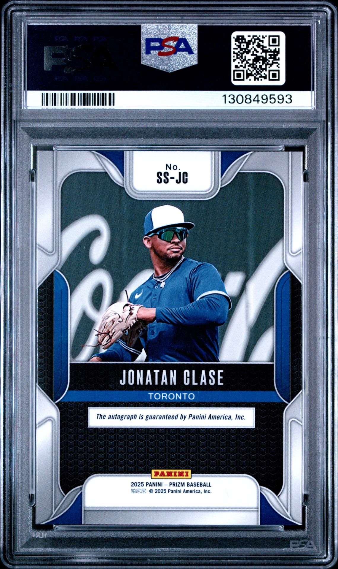 2025 Panini Prizm Sensational Signatures Jonatan Clase #Ss-Jc Mint 9 back