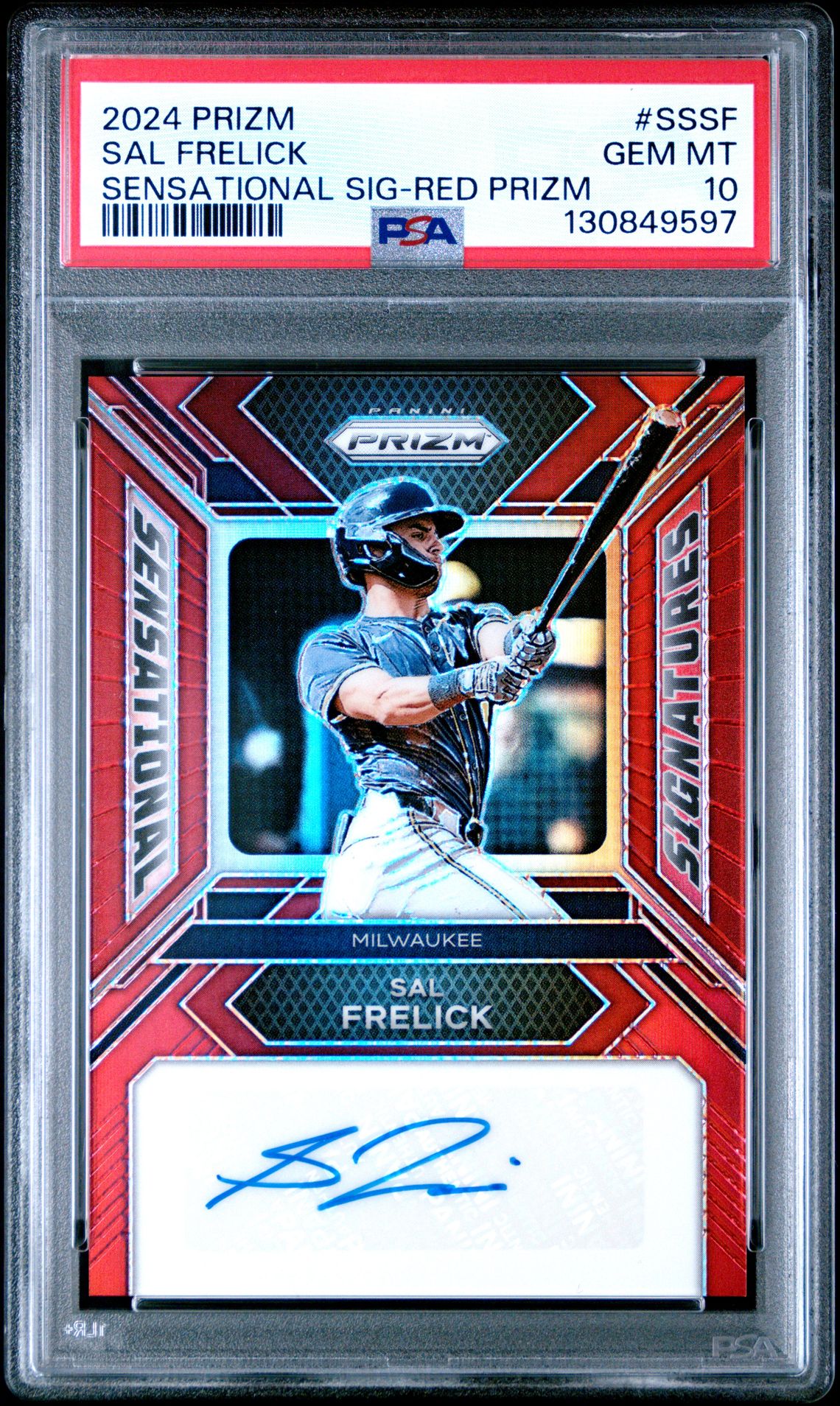 2024 Panini Prizm Sensational Signatures Sal Frelick #Sssf (Sensational Sig-Red Prizm) Gem Mt 10 front