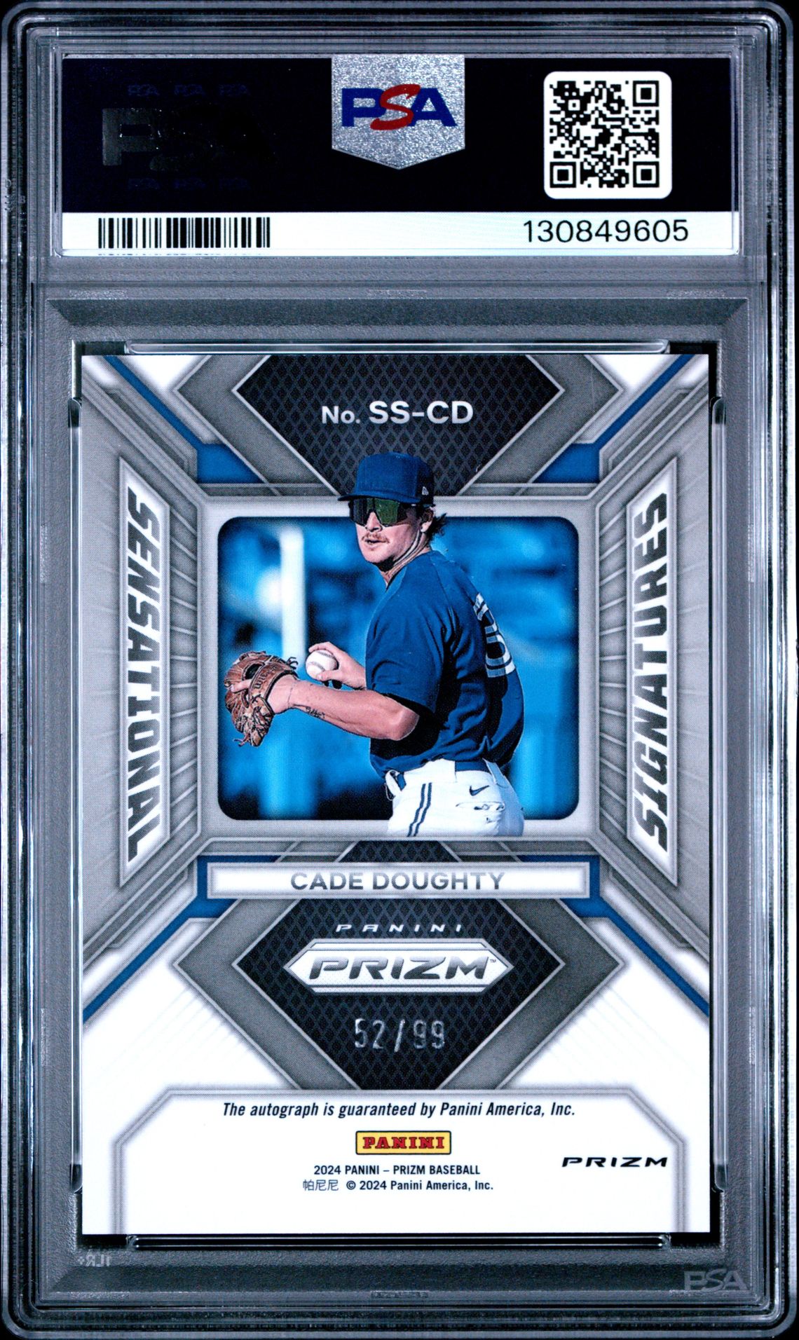 2024 Panini Prizm Sensational Signatures Cade Doughty #Sscd (Sensational Sig-Red Prizm) Gem Mt 10 back