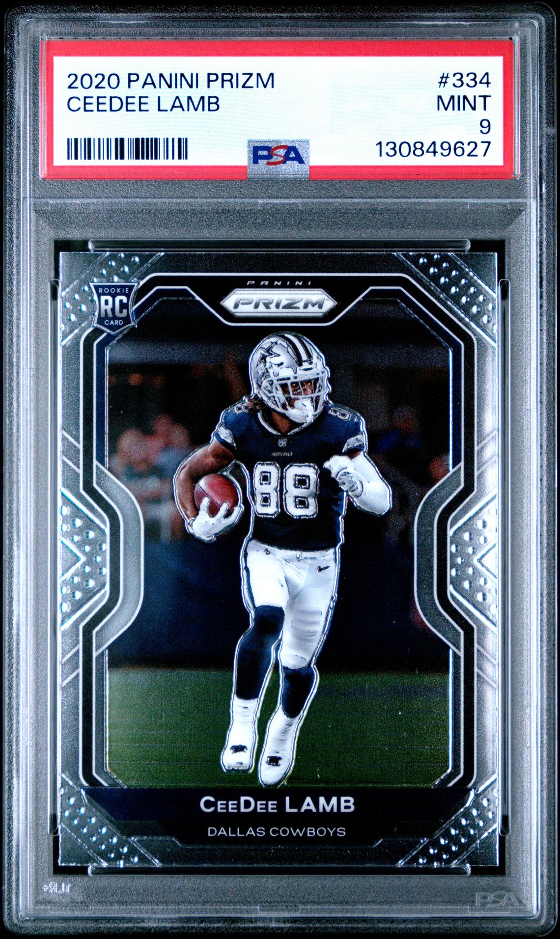 2020 Panini Prizm Ceedee Lamb #334 Mint 9 front