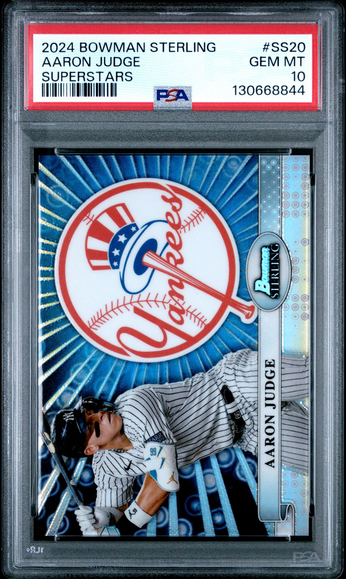 2024 Bowman Sterling Sterling Superstars Aaron Judge #Ss20 Gem Mt 10 front