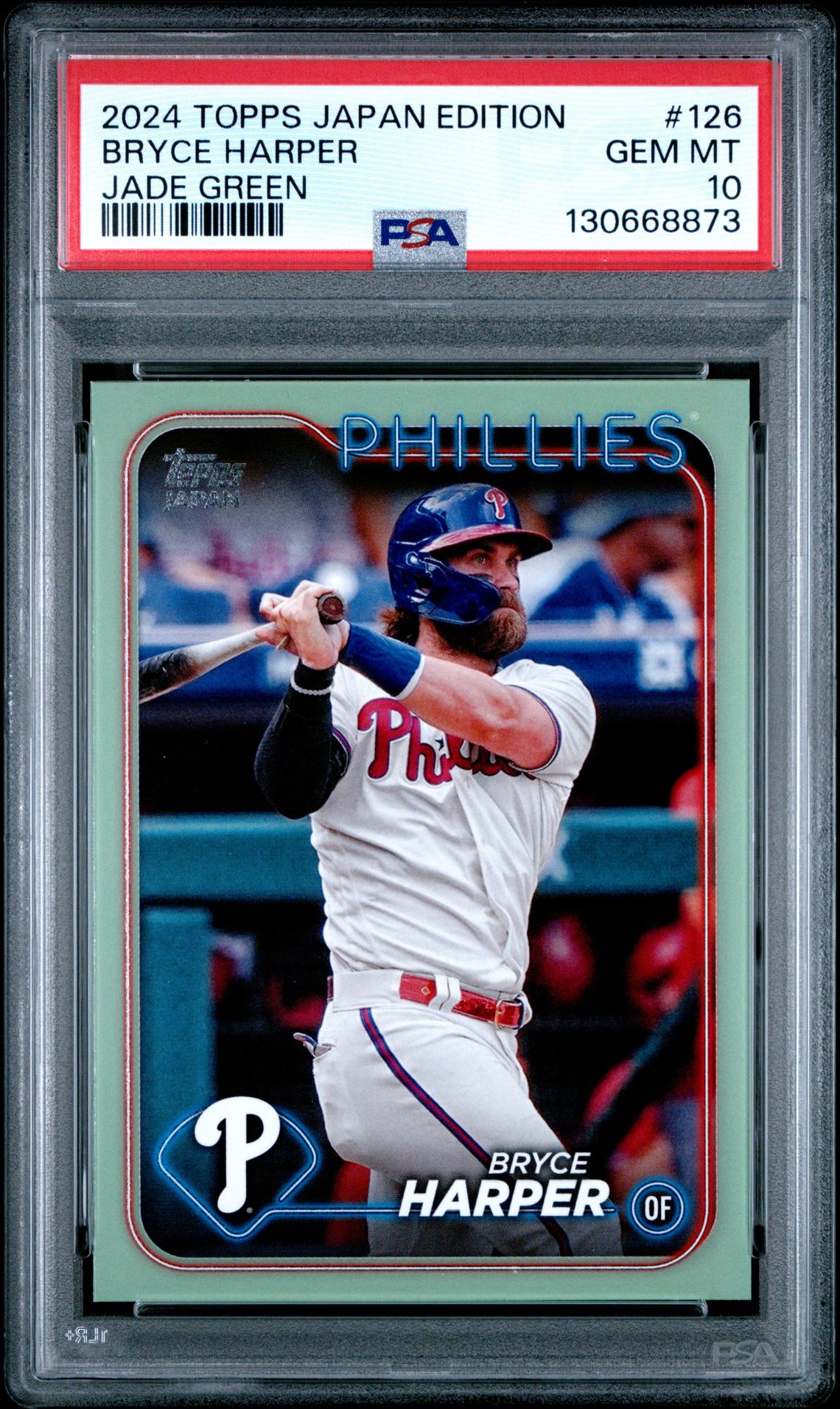 2024 Topps Baseball Japan Edition Bryce Harper #126 (Jade Green) Gem Mt 10 front
