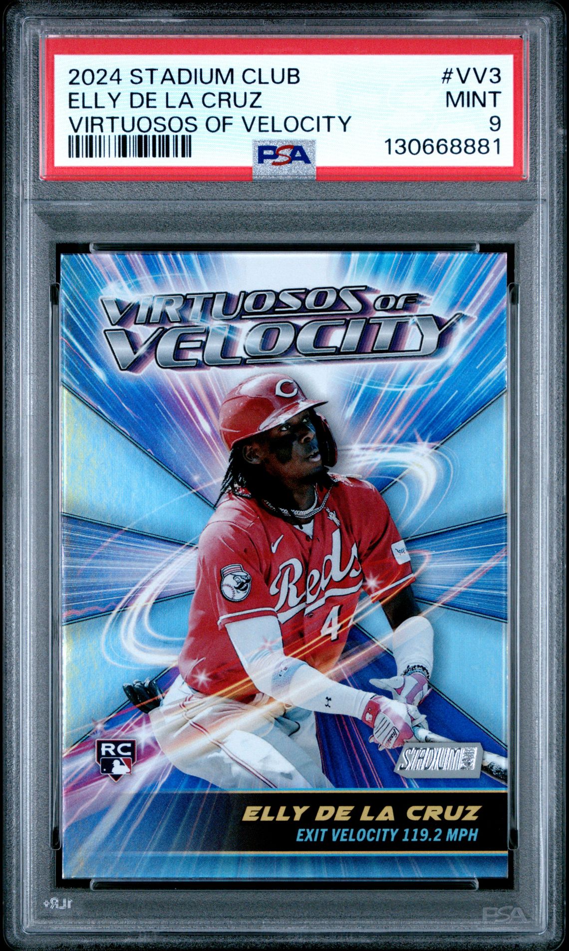 2024 Topps Stadium Club Virtuosos Of Velocity Elly De La Cruz #Vv3 Mint 9 front