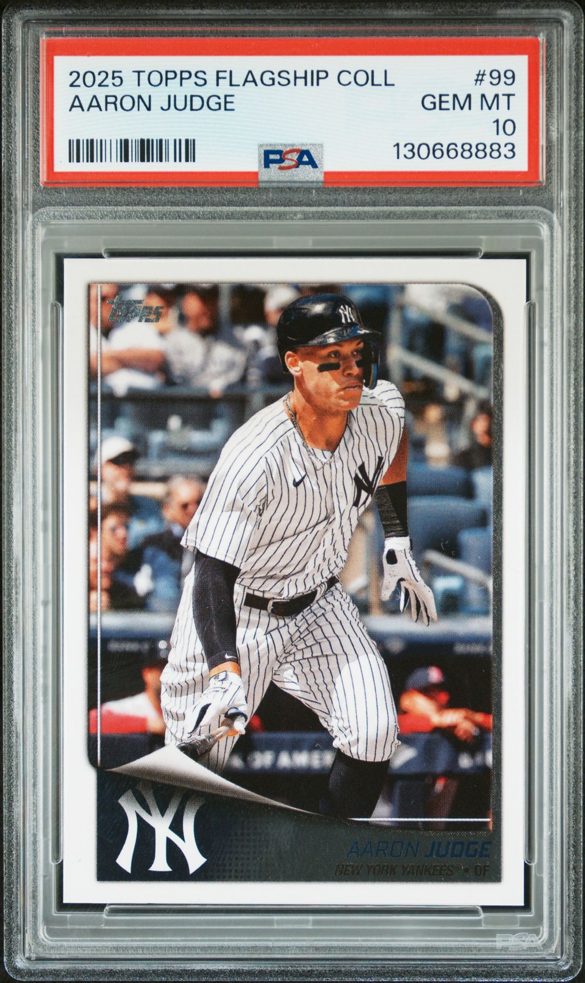 2025 Topps Flagship Collection Aaron Judge #99 Gem Mt 10 front