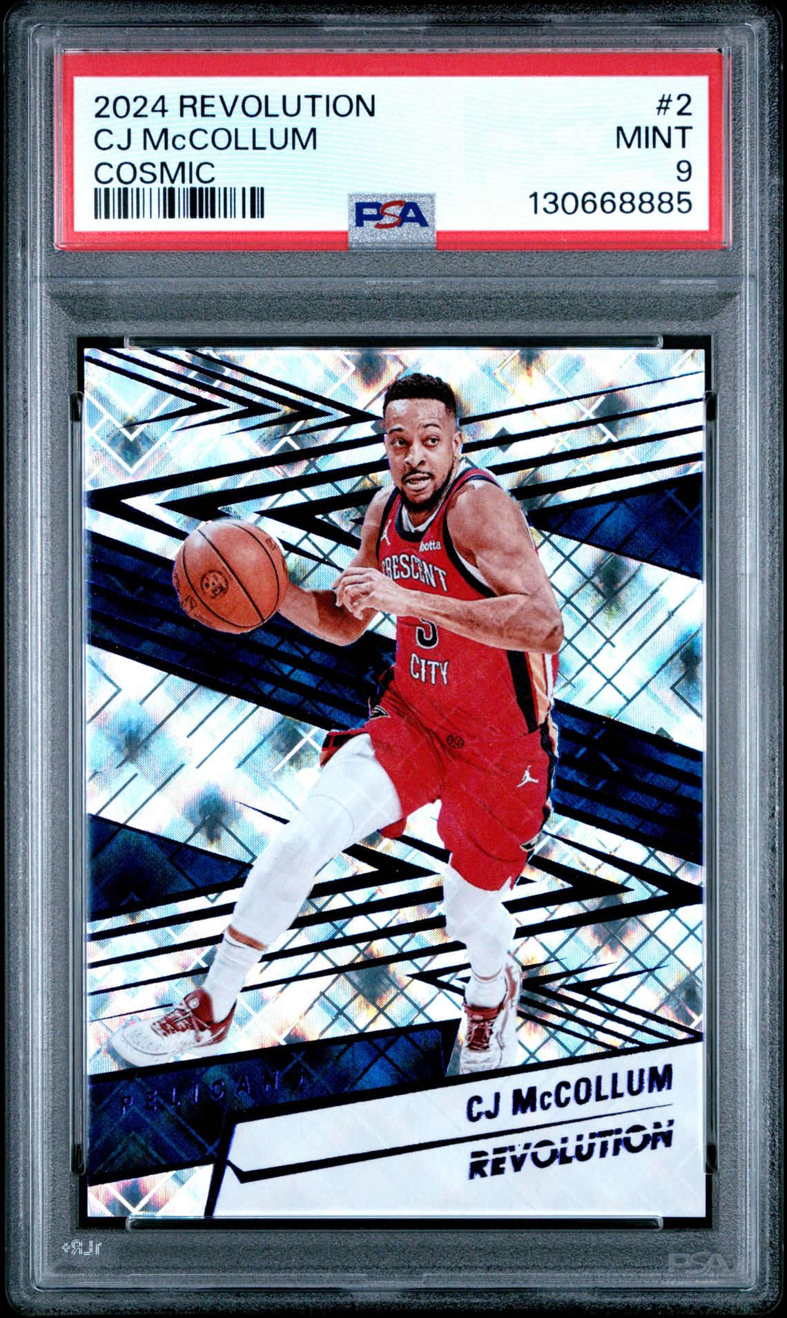 2024 Panini Revolution Cj Mccollum #2 (Cosmic) Mint 9 front