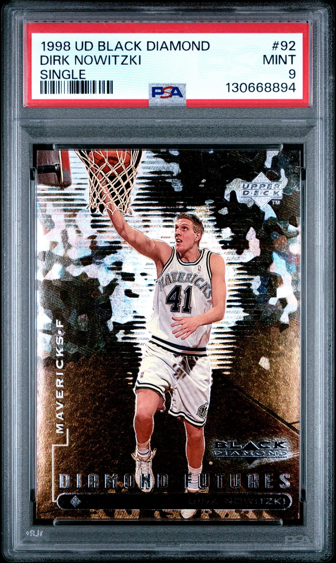1998 Upper Deck Black Diamond Dirk Nowitzki #92 (Single) Mint 9 front