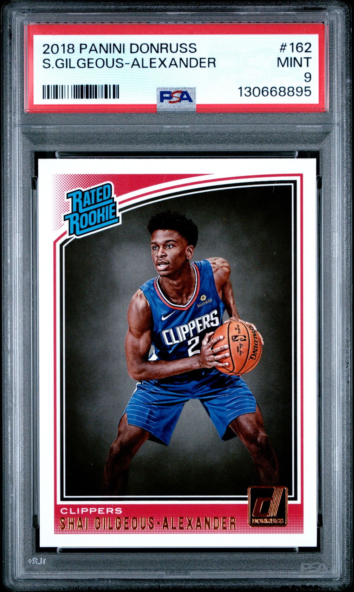 2018 Panini Donruss S.gilgeous-Alexander #162 Mint 9 front