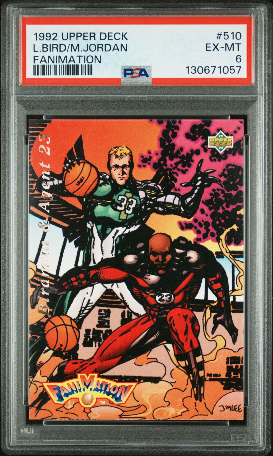 1992 Upper Deck L.bird/M.jordan #510 (Fanimation) Ex-Mt 6 front