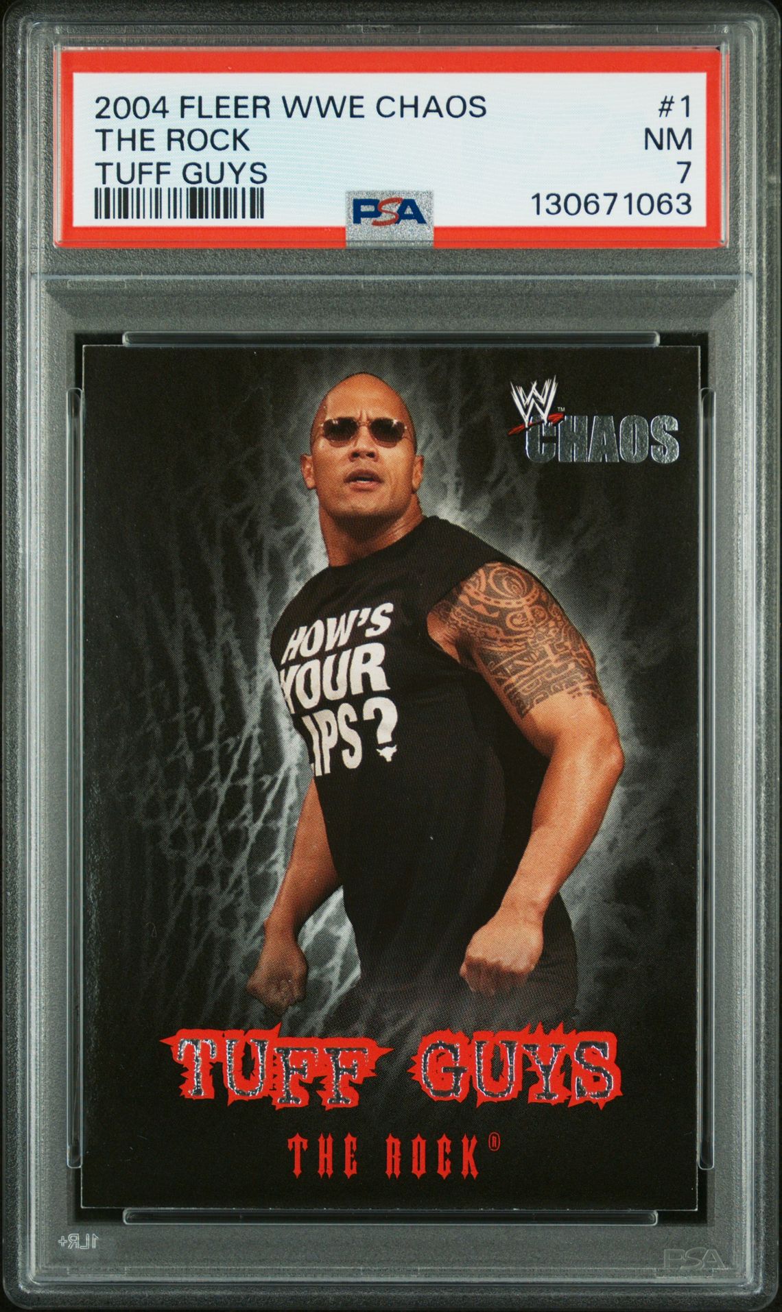2004 Fleer Wwe Chaos Tuff Guys The Rock #1 (Tuff Guys) Nm 7 front