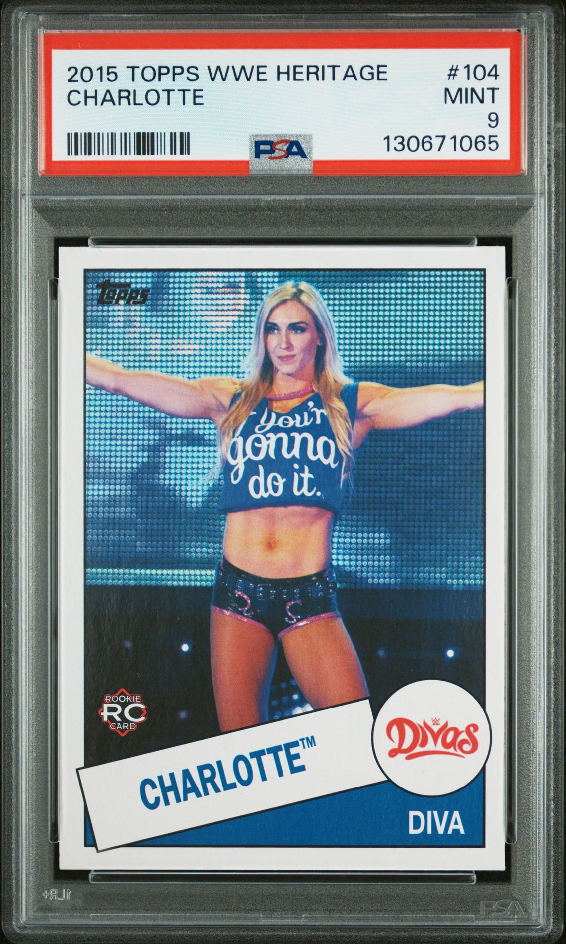 2015 Topps Wwe Heritage Charlotte #104 Mint 9 front