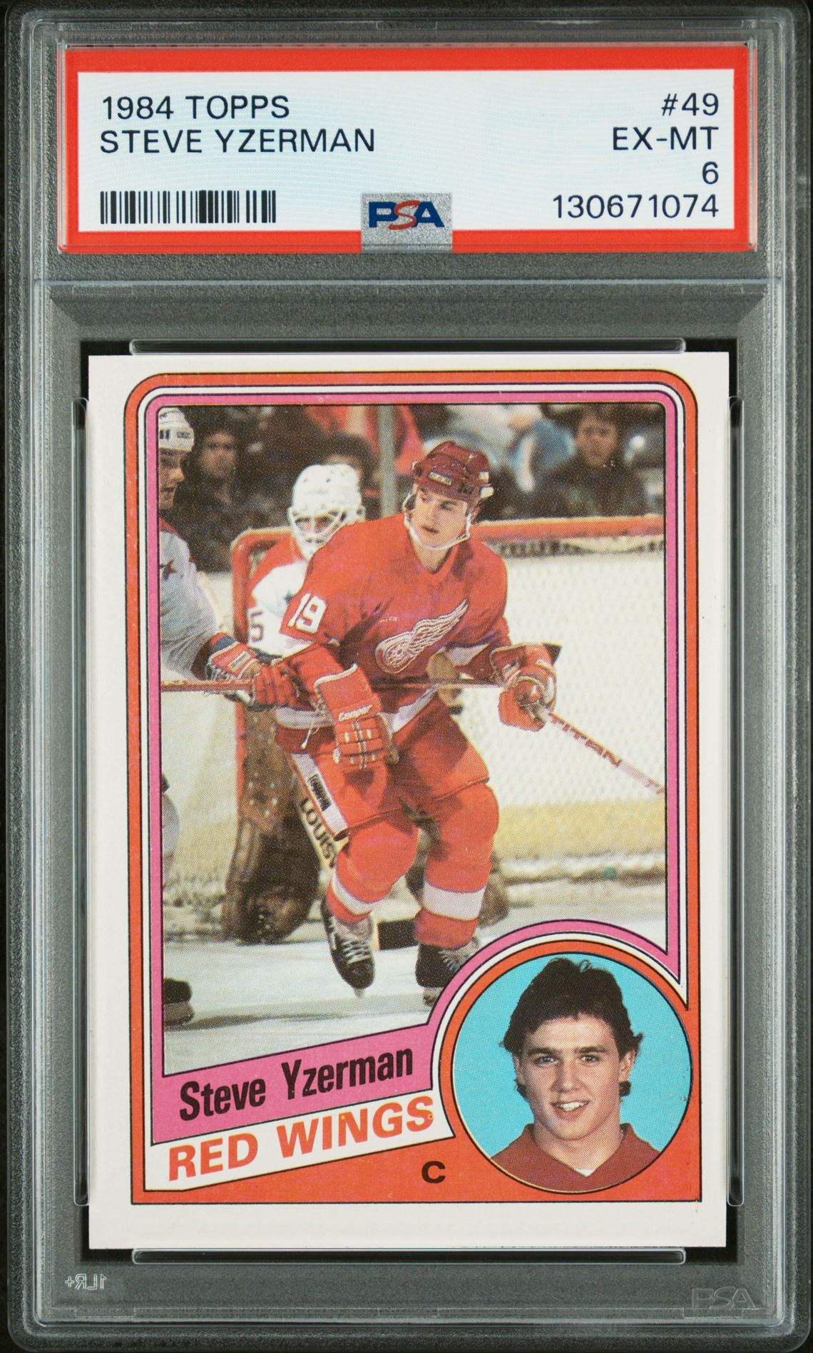 1984 Topps Steve Yzerman #49 Ex-Mt 6 front