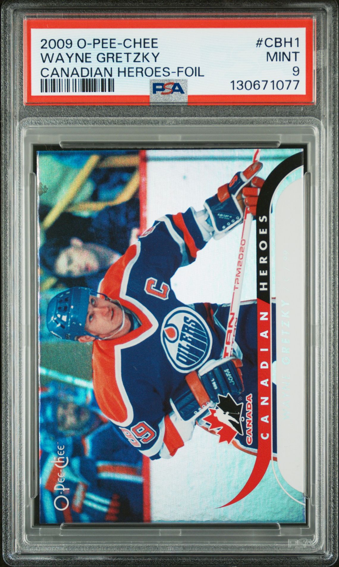 2009 O-Pee-Chee Canadian Heroes Wayne Gretzky #Cbh1 (Canadian Heroes-Foil) Mint 9 front