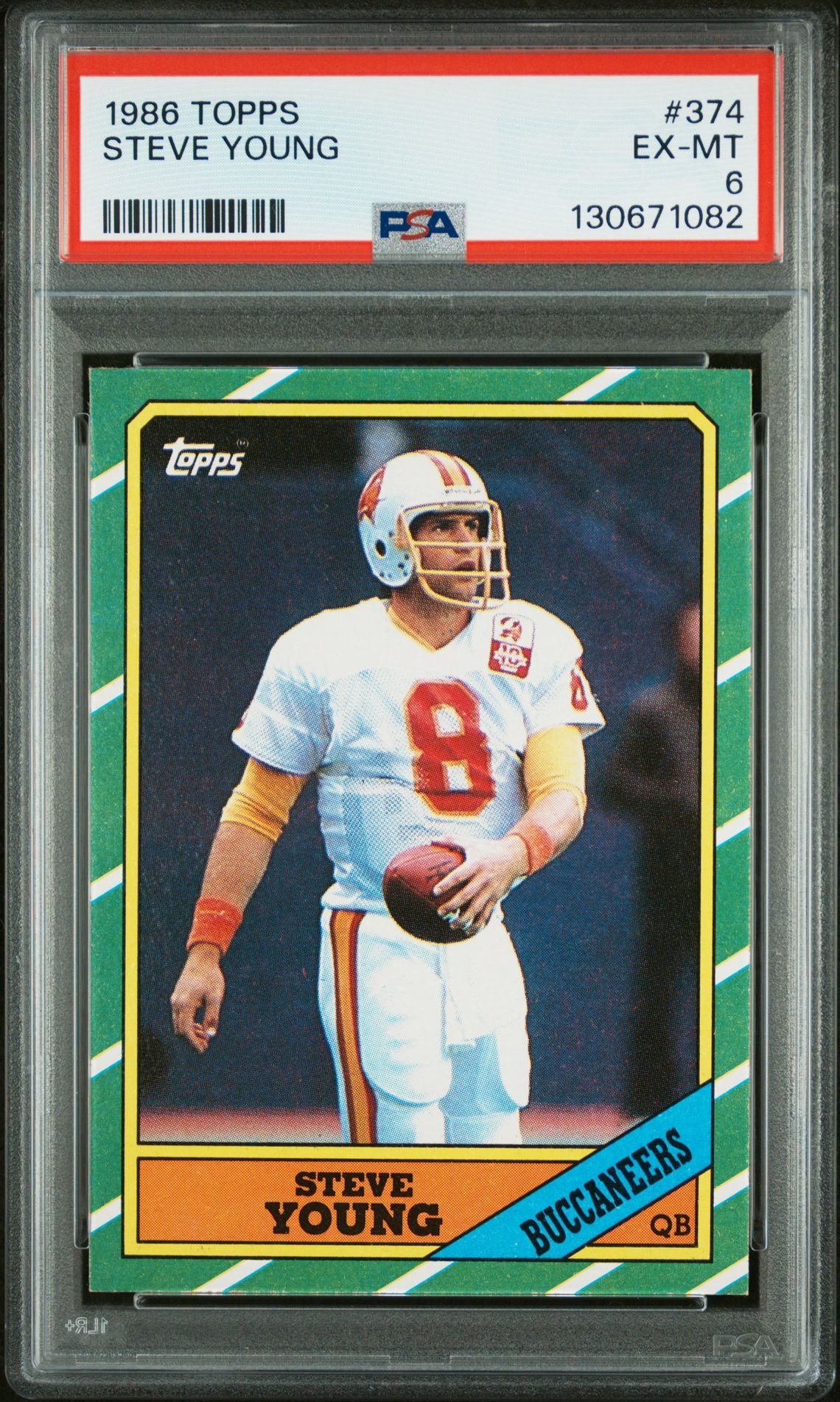 1986 Topps Steve Young #374 Ex-Mt 6 front