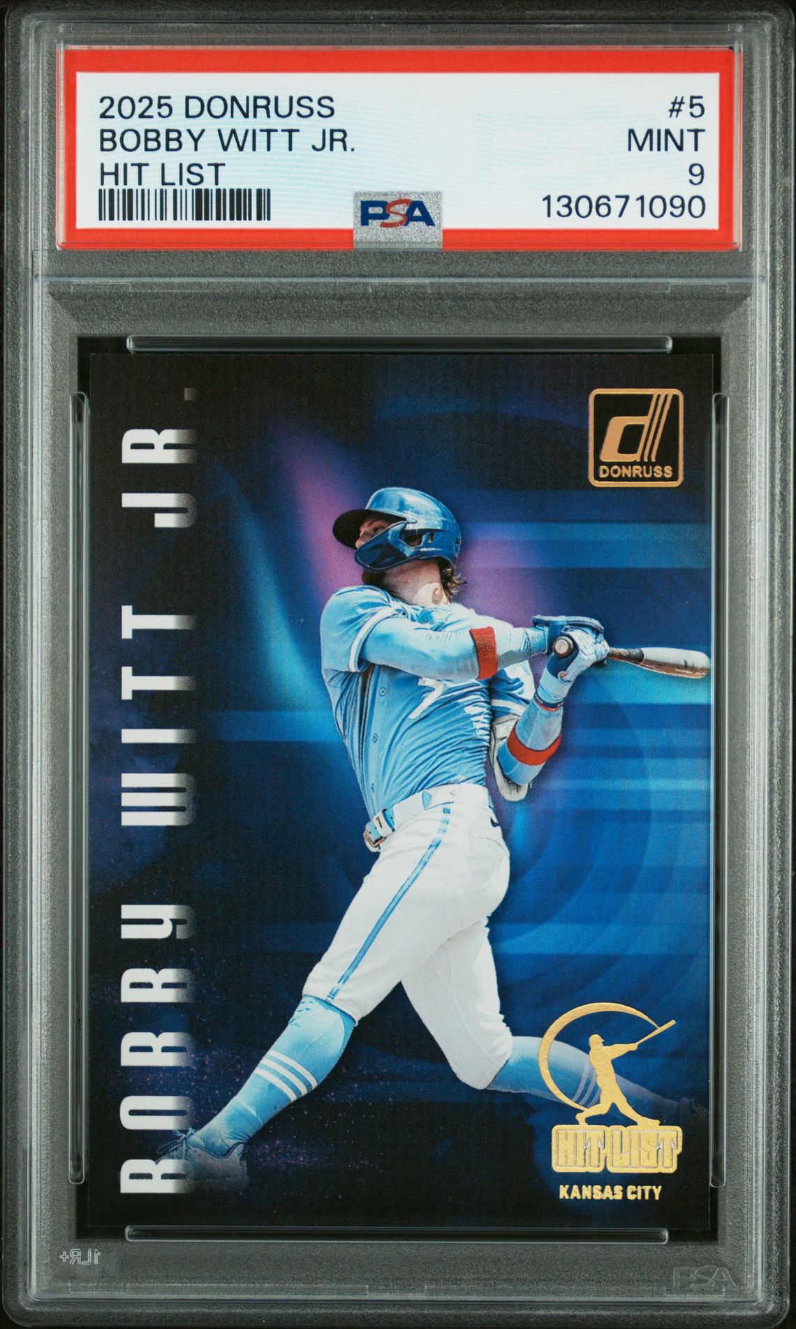 2025 Panini Donruss Hit List Bobby Witt Jr. #5 Mint 9 front