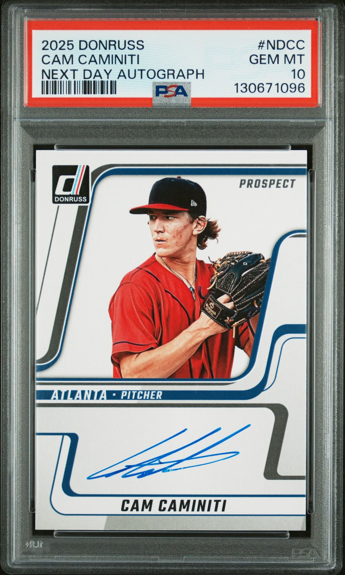 2025 Panini Donruss Next Day Autographs Cam Caminiti #Ndcc Gem Mt 10 front