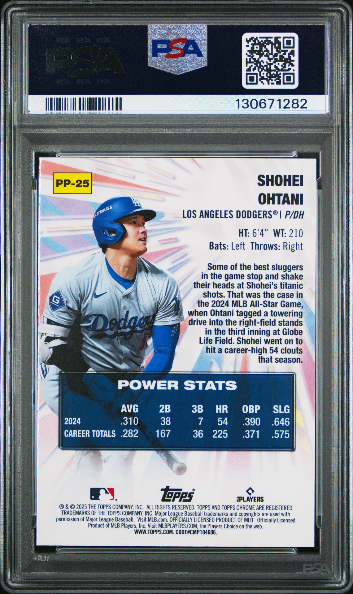 2025 Topps Chrome Power Players Shohei Ohtani #Pp25 Nm-Mt 8 back