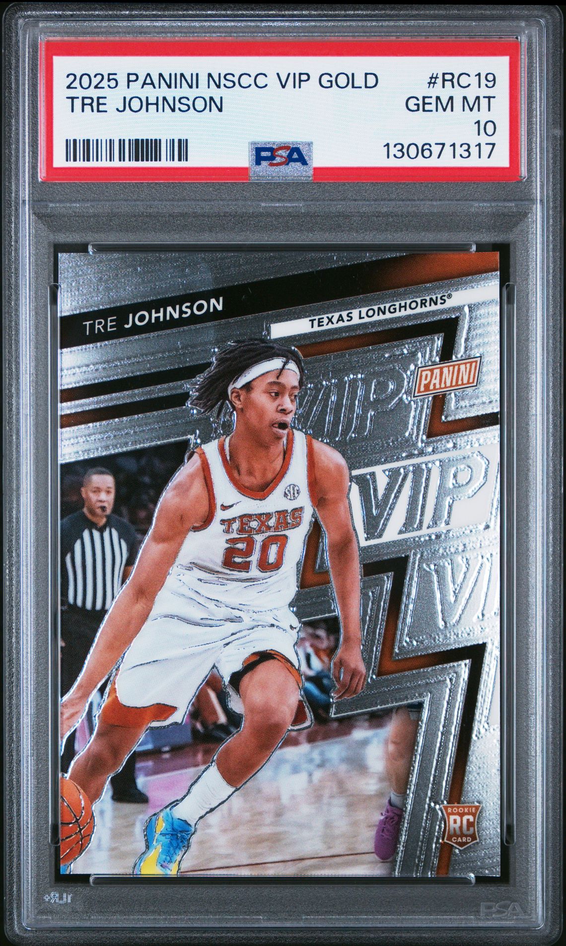 2025 Panini National Sports Collectors Convention Vip Gold Tre Johnson #Rc19 Gem Mt 10 front