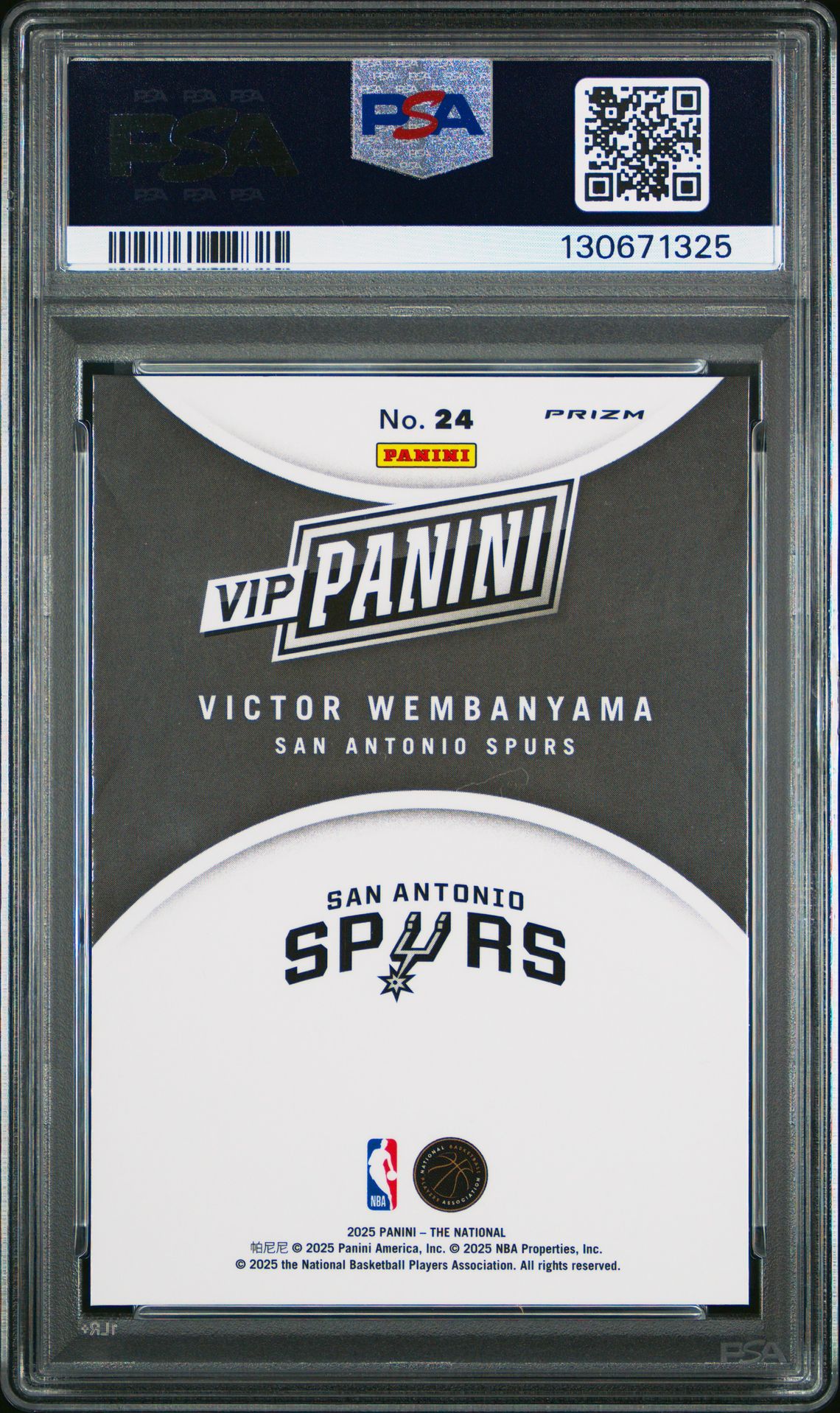 2025 Panini National Sports Collectors Convention Vip Gold Victor Wembanyama #24 (Panini) Gem Mt 10 back