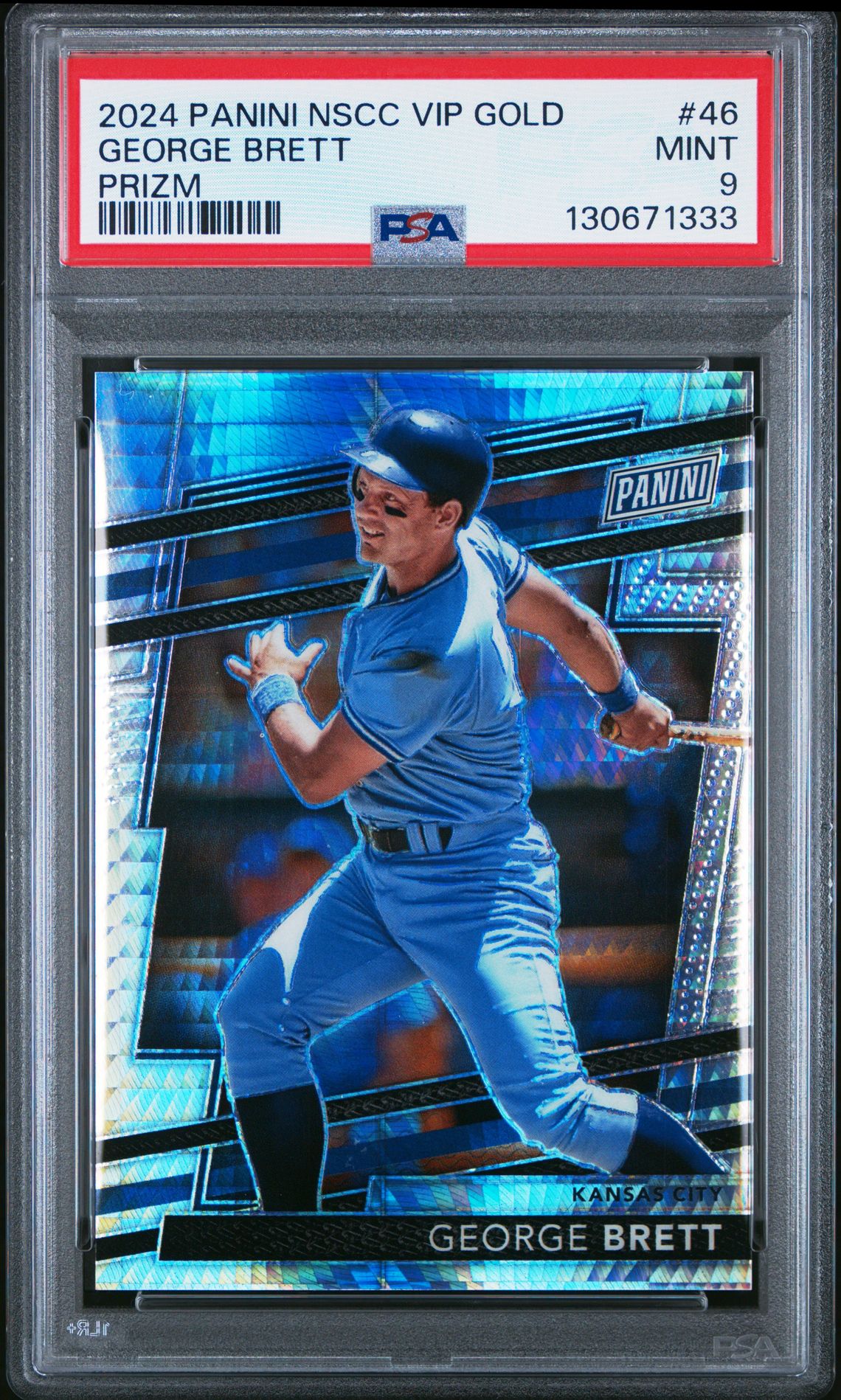 2024 Panini National Sports Collectors Convention Vip Gold George Brett #46 (Prizm) Mint 9 front