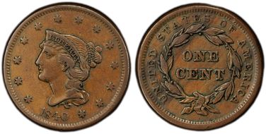 1840 1C Large Date VF35BN