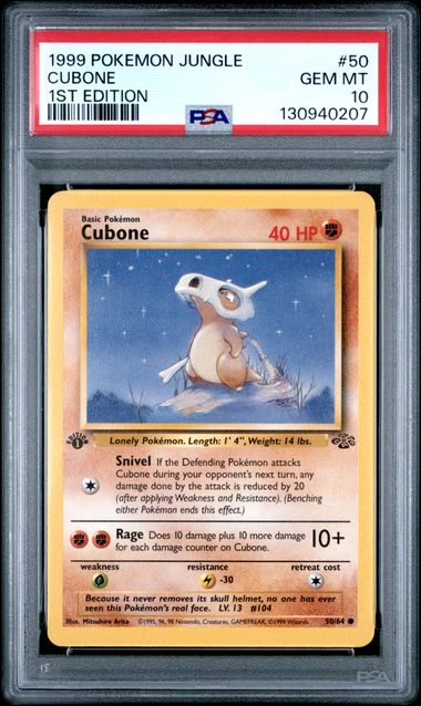1999 Pokemon Jungle 1st Edition #50 Jungle Cubone 1st Edition front