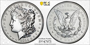 2024-S $1 Morgan Dollar Rev PR Two-Coin Reverse Proof Set PR70