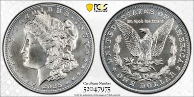 2025 $1 Morgan Dollar MS70