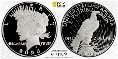 2025-S $1 Peace Dollar PR70DCAM