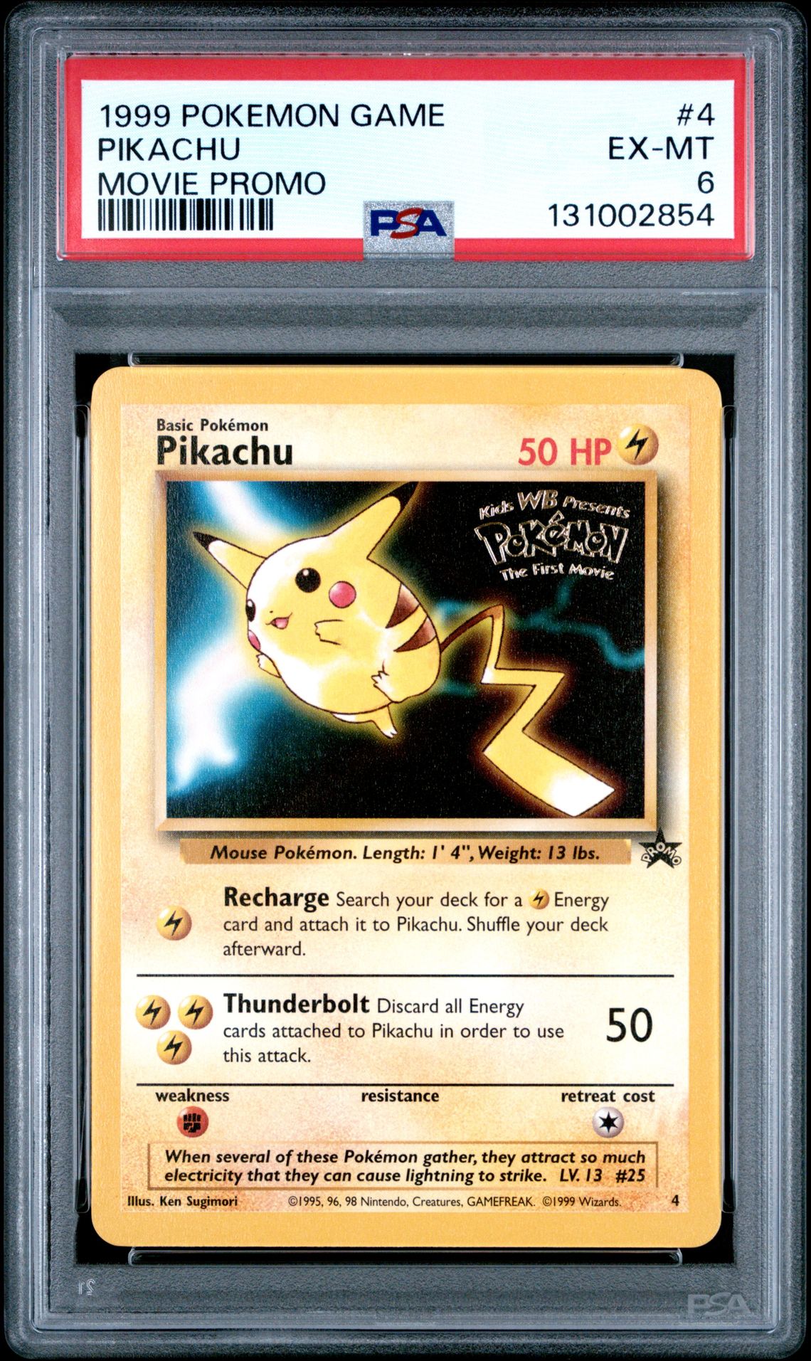 1999 Pokemon Game Movie Pikachu #4 (Movie Promo) Ex-Mt 6 front