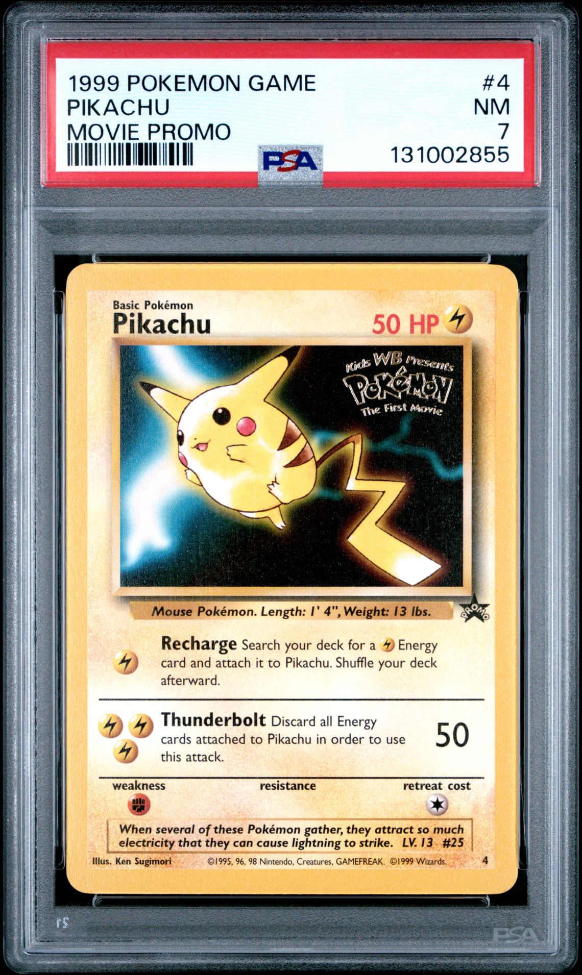 1999 Pokemon Game Movie Pikachu #4 (Movie Promo) Nm 7 front
