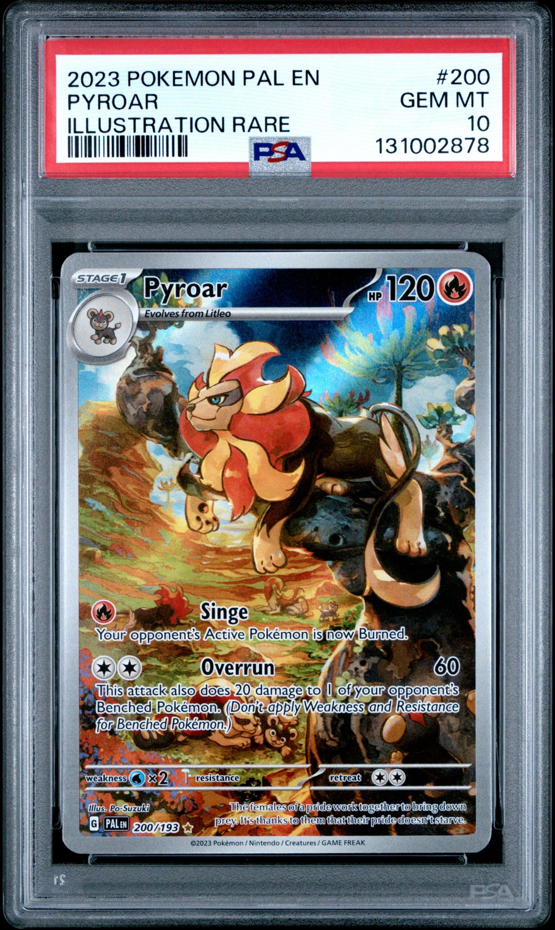 2023 Pokemon Pal En-Paldea Evolved Pyroar #200 (Illustration Rare) Gem Mt 10 front