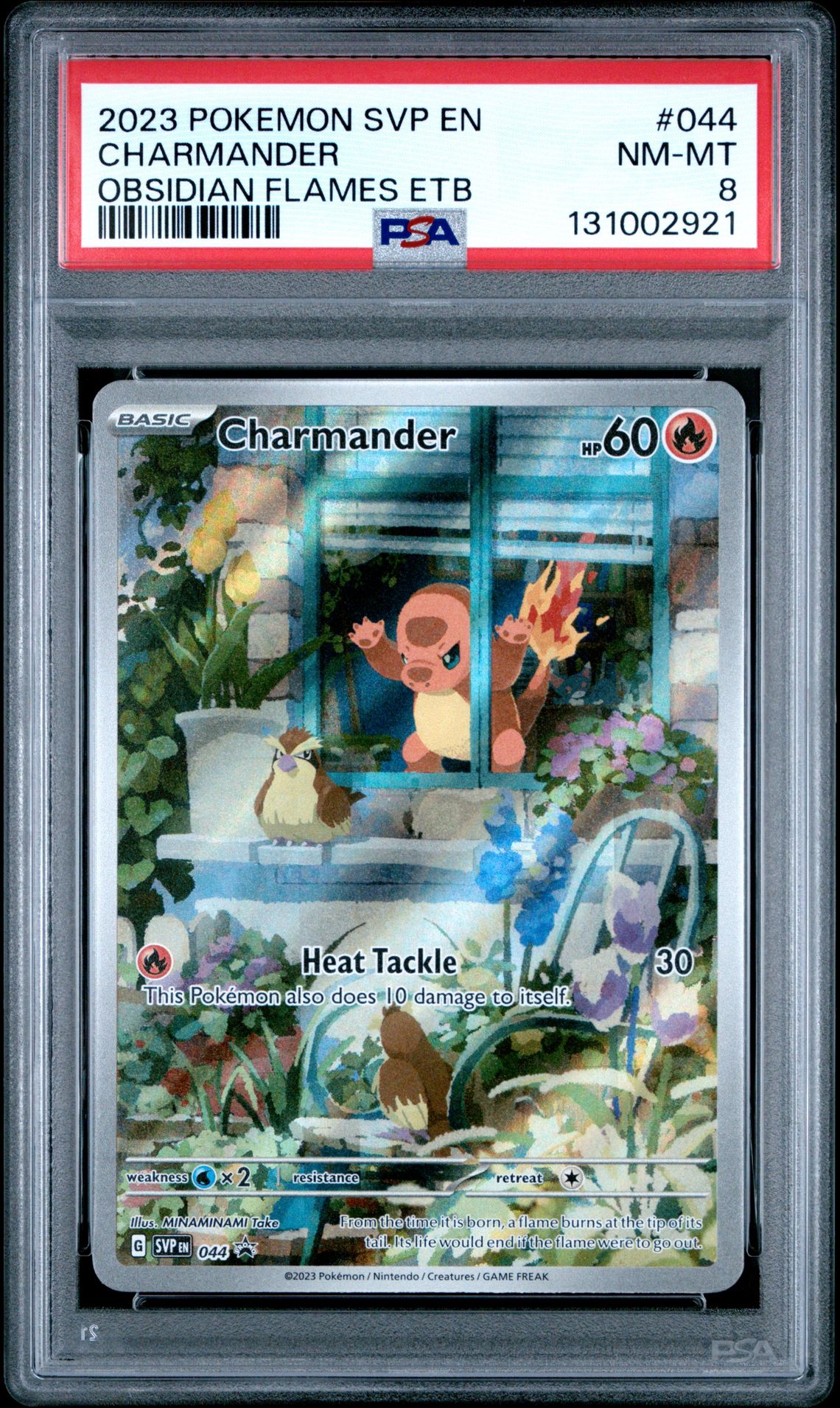 2023 Pokemon Svp En-Sv Black Star Promo Charmander #044 (Obsidian Flames Etb) Nm-Mt 8 front