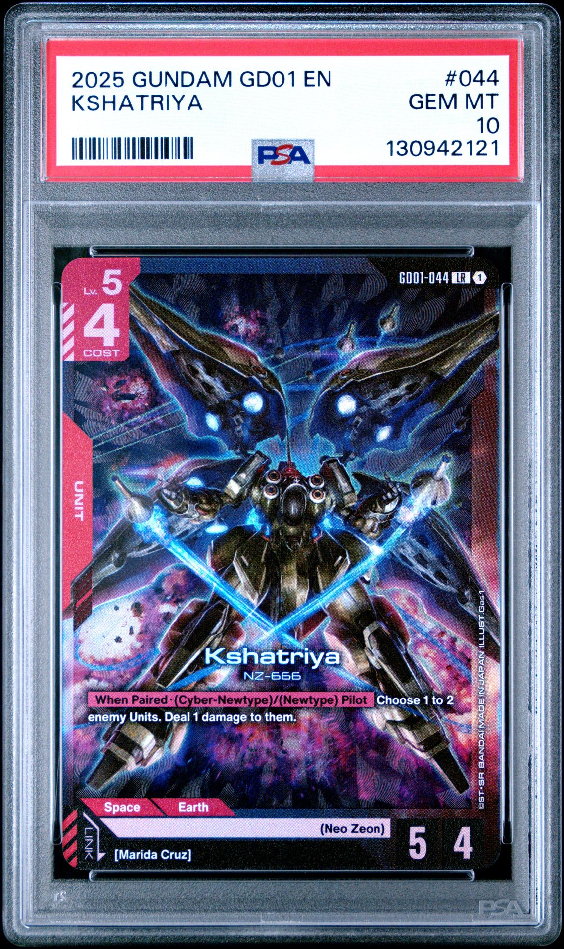 2025 Gundam Newtype Rising Kshatriya #044 Gem Mt 10 front