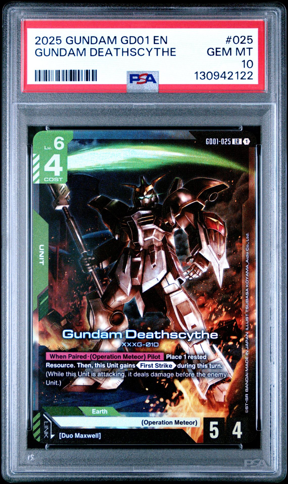 2025 Gundam Newtype Rising Gundam Deathscythe #025 Gem Mt 10 front