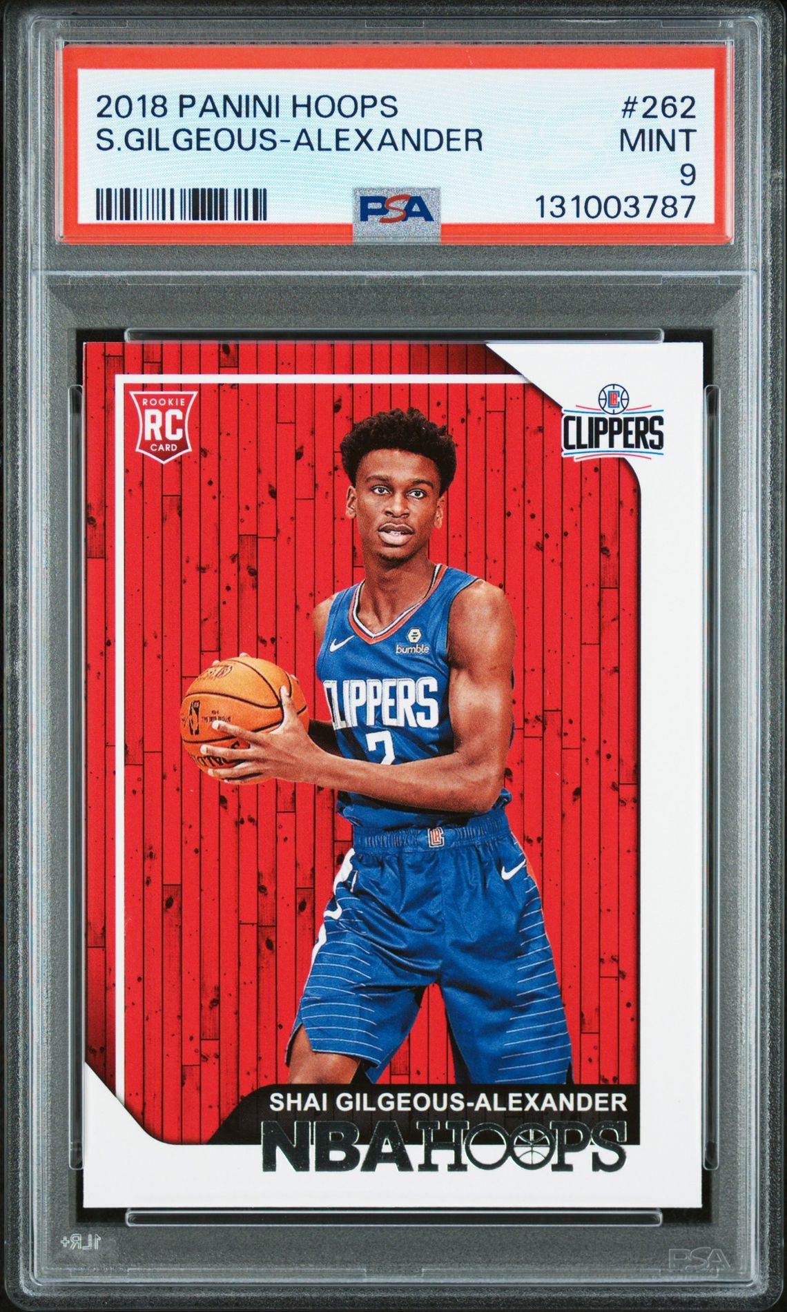 2018 Panini Hoops S.gilgeous-Alexander #262 Mint 9 front