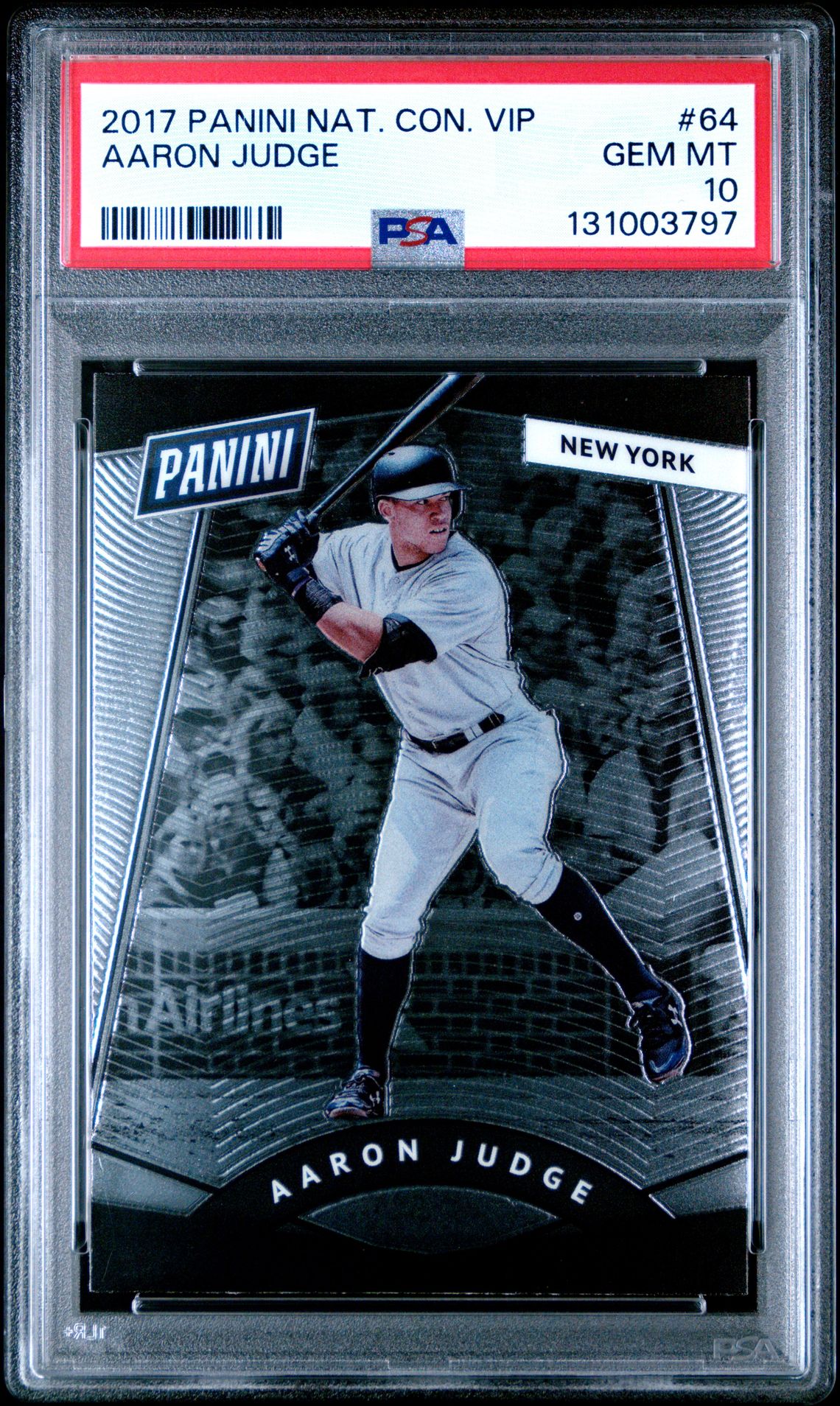 2017 Panini National Convention Vip Aaron Judge #64 Gem Mt 10 front