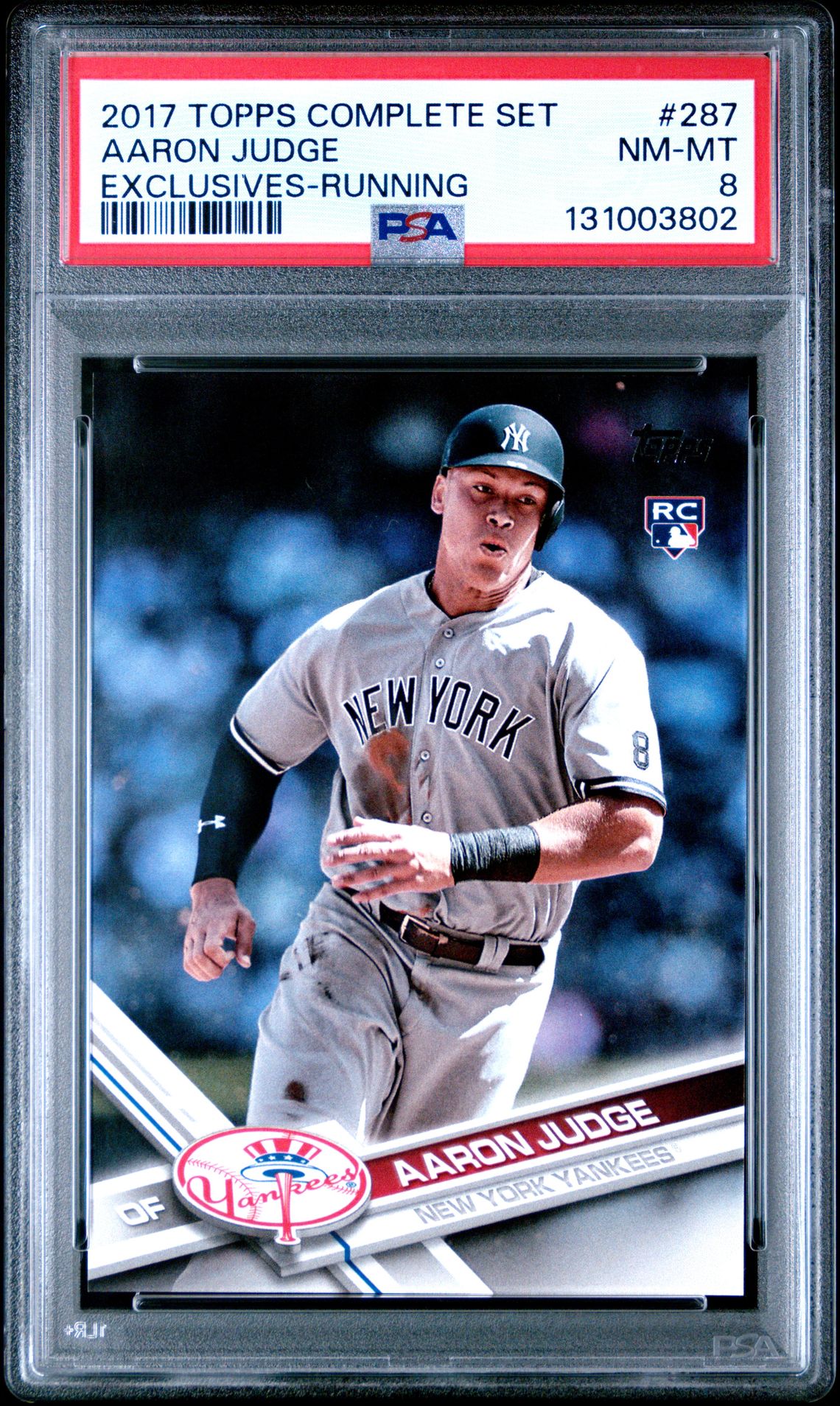 2017 Topps Complete Set Exclusives Aaron Judge #287 (Exclusives-Running) Nm-Mt 8 front