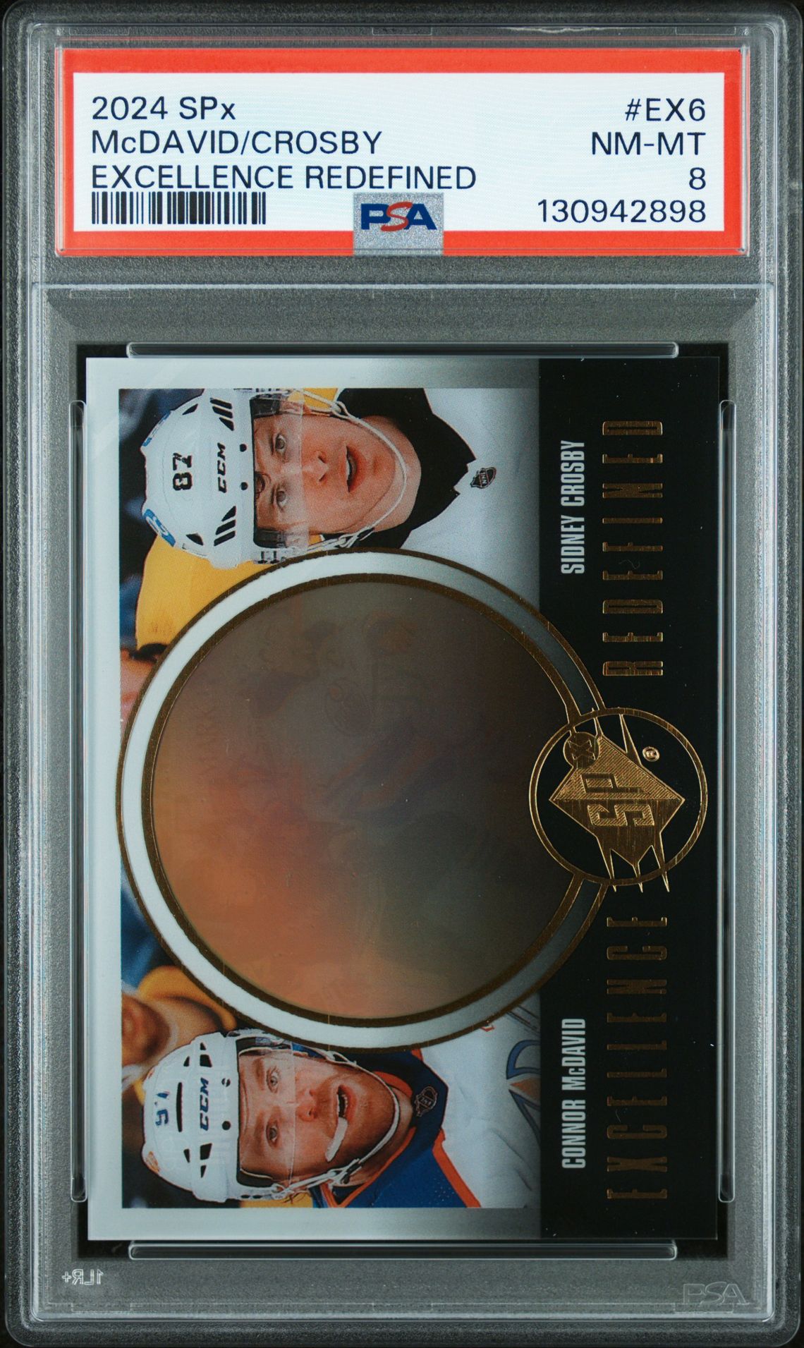 2024 Spx Excellence Redefined Mcdavid/Crosby #Ex6 Nm-Mt 8 front