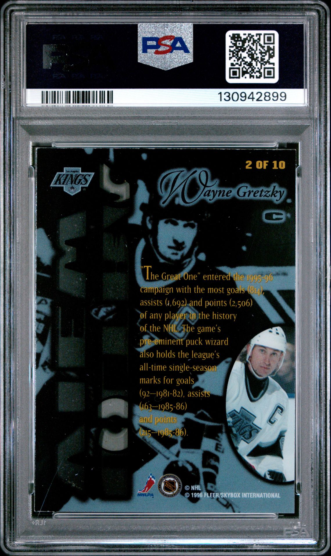 1995 Ultra Ultraview Wayne Gretzky #2 (Hot Packs) Nm-Mt 8 back