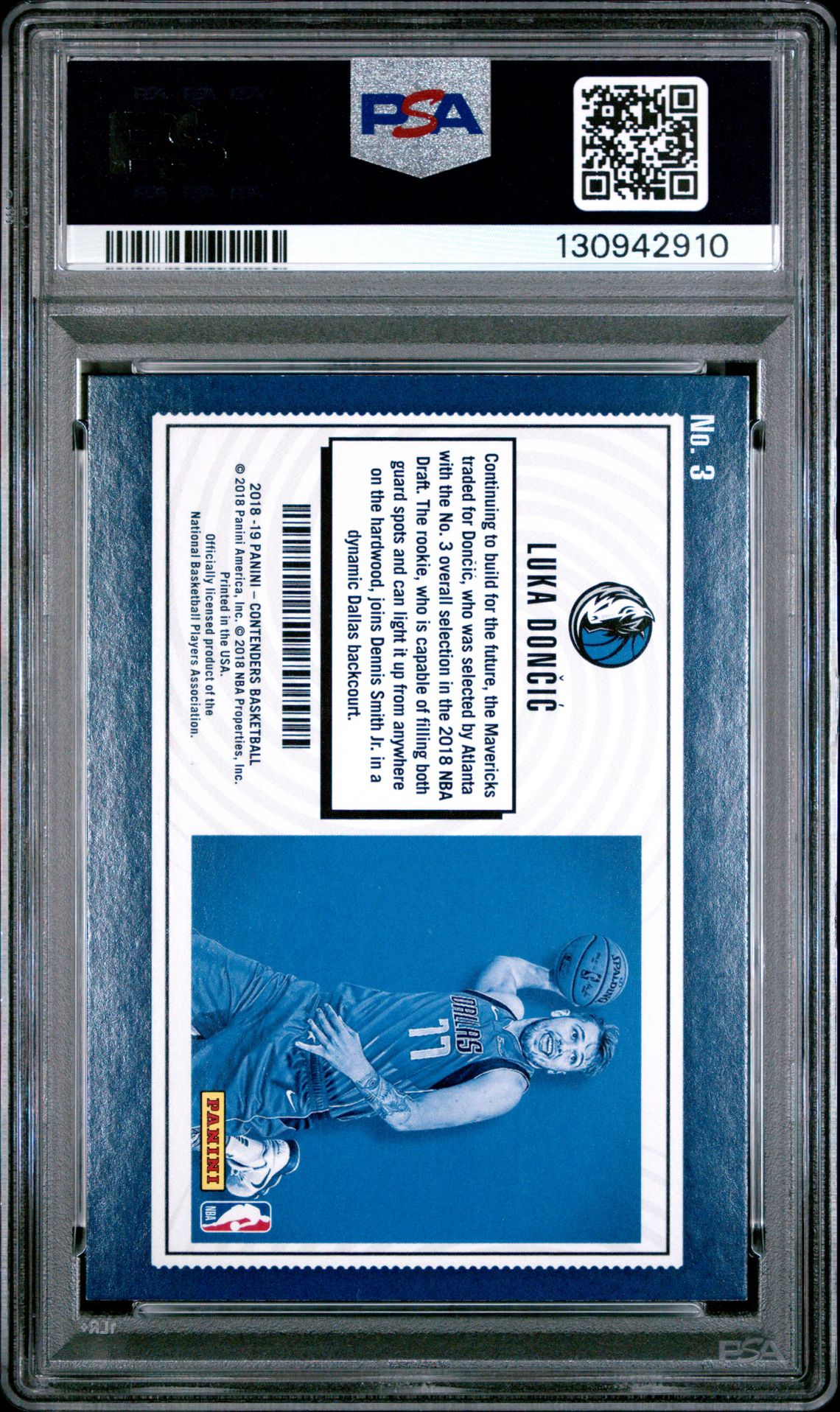 2018 Panini Contenders Lottery Ticket Luka Doncic #3 (Lottery Ticket-Retail) Nm-Mt 8 back