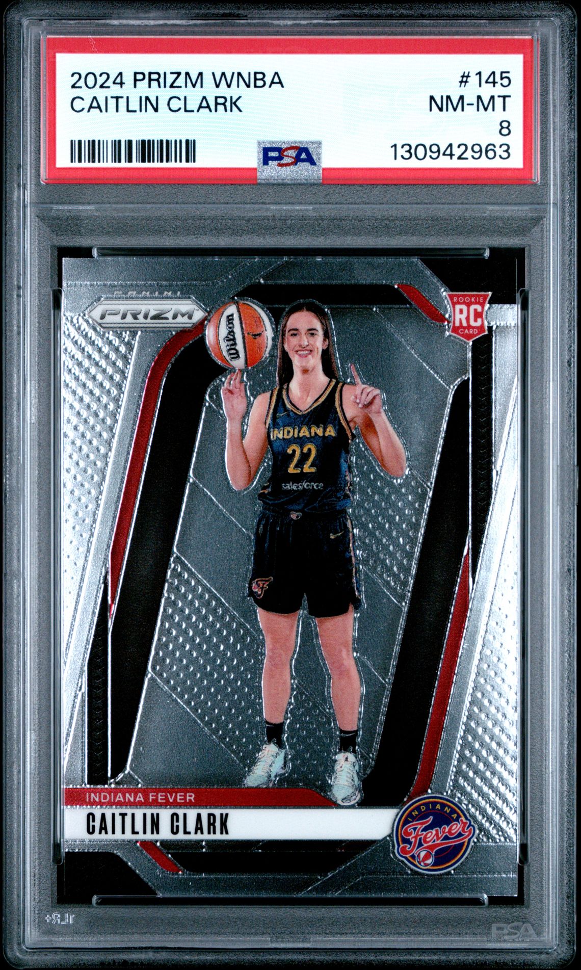 2024 Panini Prizm Wnba Caitlin Clark #145 Nm-Mt 8 front