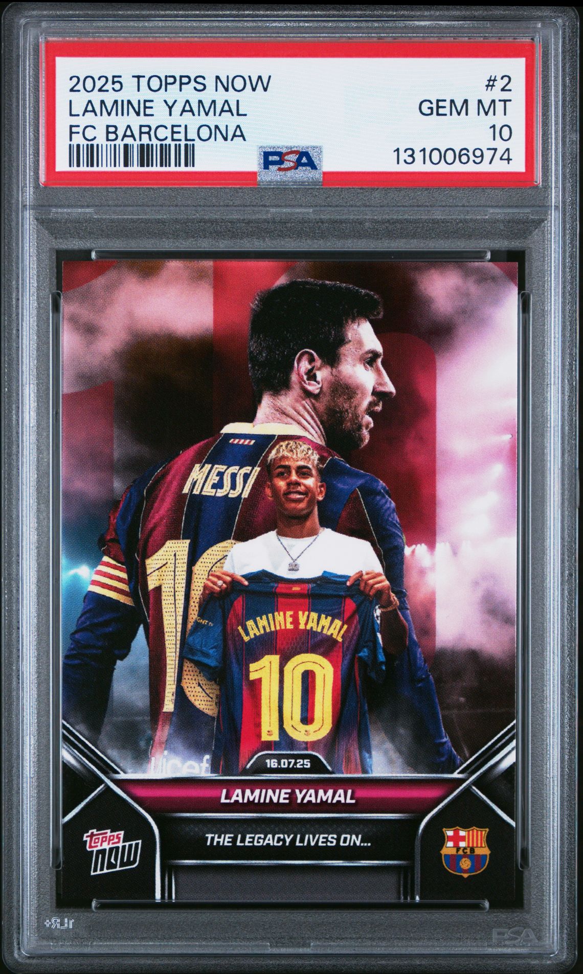 2025-2026 Topps Now TOPPS NOW FC BARCELONA GREEN FOIL #2 Lamine Yamal front